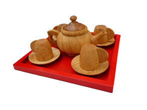 Japanese Wooden Tea Set Toy strong light - Learning Island