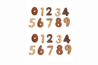 Wooden Counting Toy Numbers all pieces - Learning Island