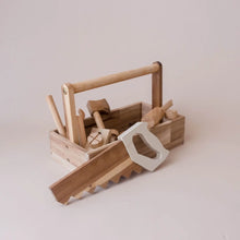 Natural Wooden Tools Set Toy full set view - Learning Island