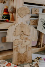 Wooden Anatomy Puzzle standing dark light - Learning Island