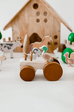 Wooden Farm Animals & Tractor Set tractor detail - Learning Island