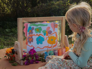 4 in 1 Kids' Table Easel outside scenario - Learning Island