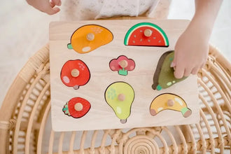 Wooden Fruit Knob Puzzle how to use - Learning Island