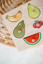 Wooden Fruit Knob Puzzle vertical detail - Learning Island